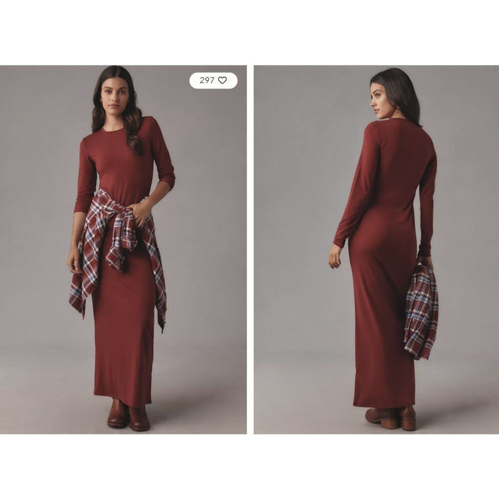 NWT Reformation Tommie Knit Maxi Dress Size XS Wine #NB503